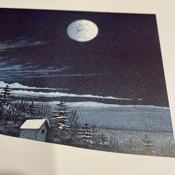 Sebastián Graphics “Night Watch m” black & white textured print w/ subtle color - Picture 2 of 6